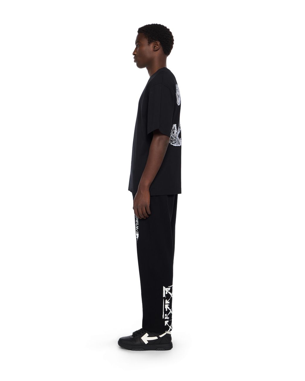 Off-White c/o Virgil Abloh Black Ink Arrow Cuffed Sweatpants for men