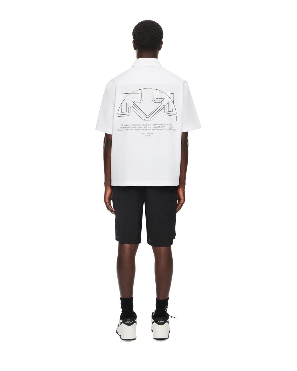 Off-White c/o Virgil Abloh White Off Line Half Arrow Poplin Slim Bowling Shirt for men