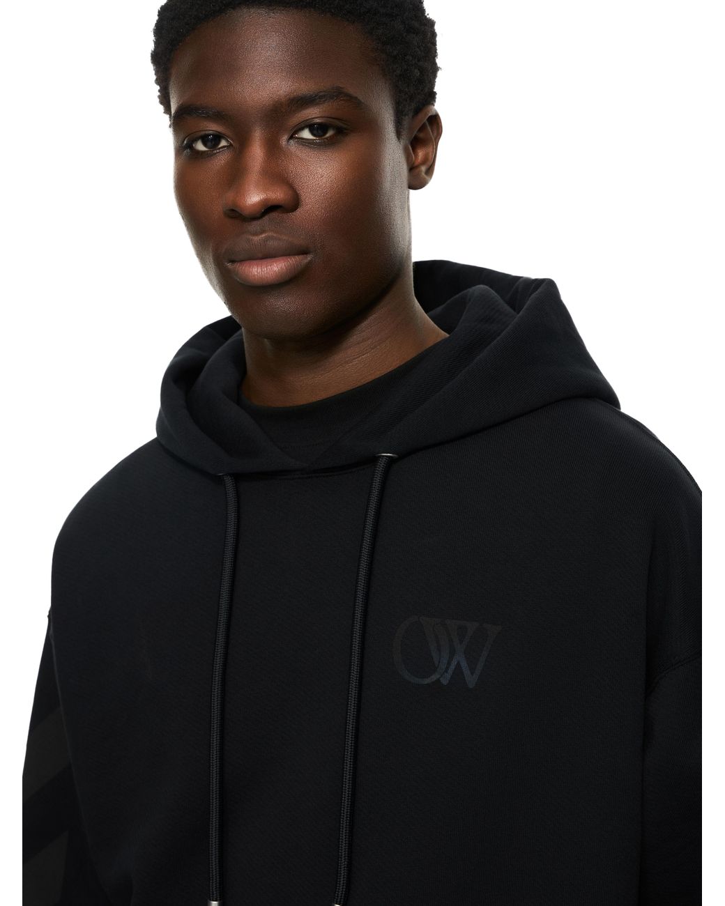Off-White c/o Virgil Abloh Black Diagonal Skate Hoodie for men