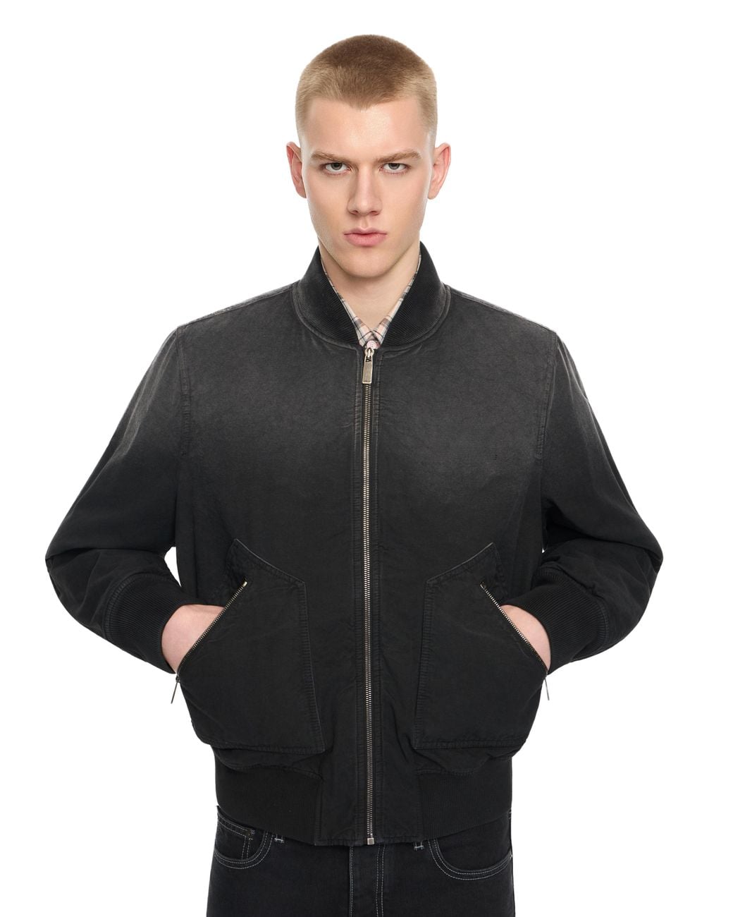 Off-White c/o Virgil Abloh Black Owr Gradient Bomber Jacket for men