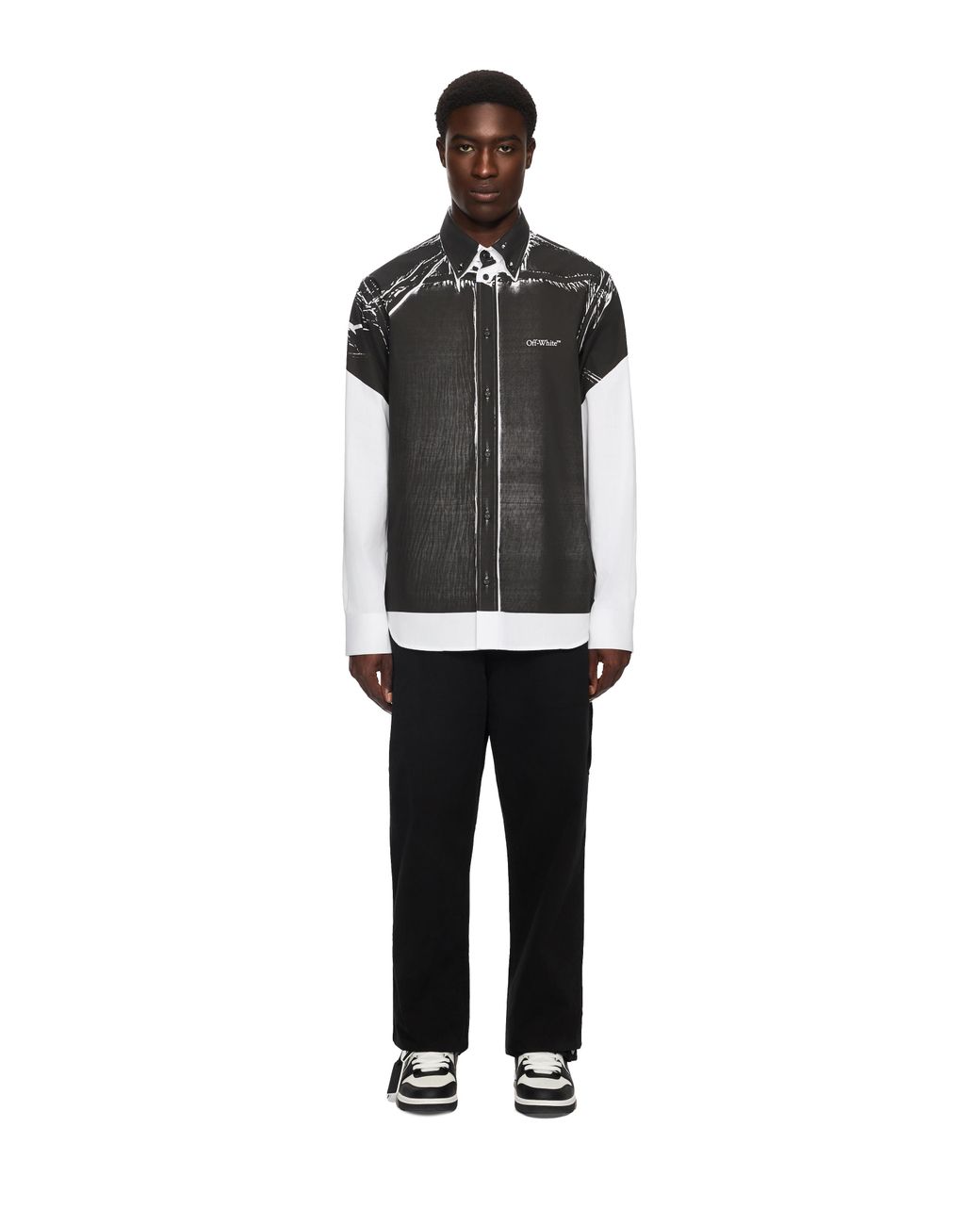 Off-White c/o Virgil Abloh Black Negative Bookish Regular Shirt for men