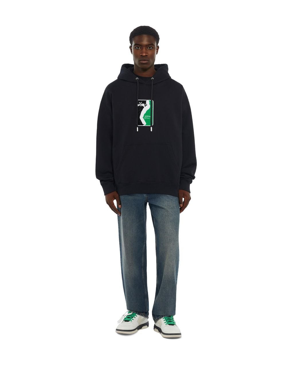 Off-White c/o Virgil Abloh Black Miles Davis League Skate Hoodie for men