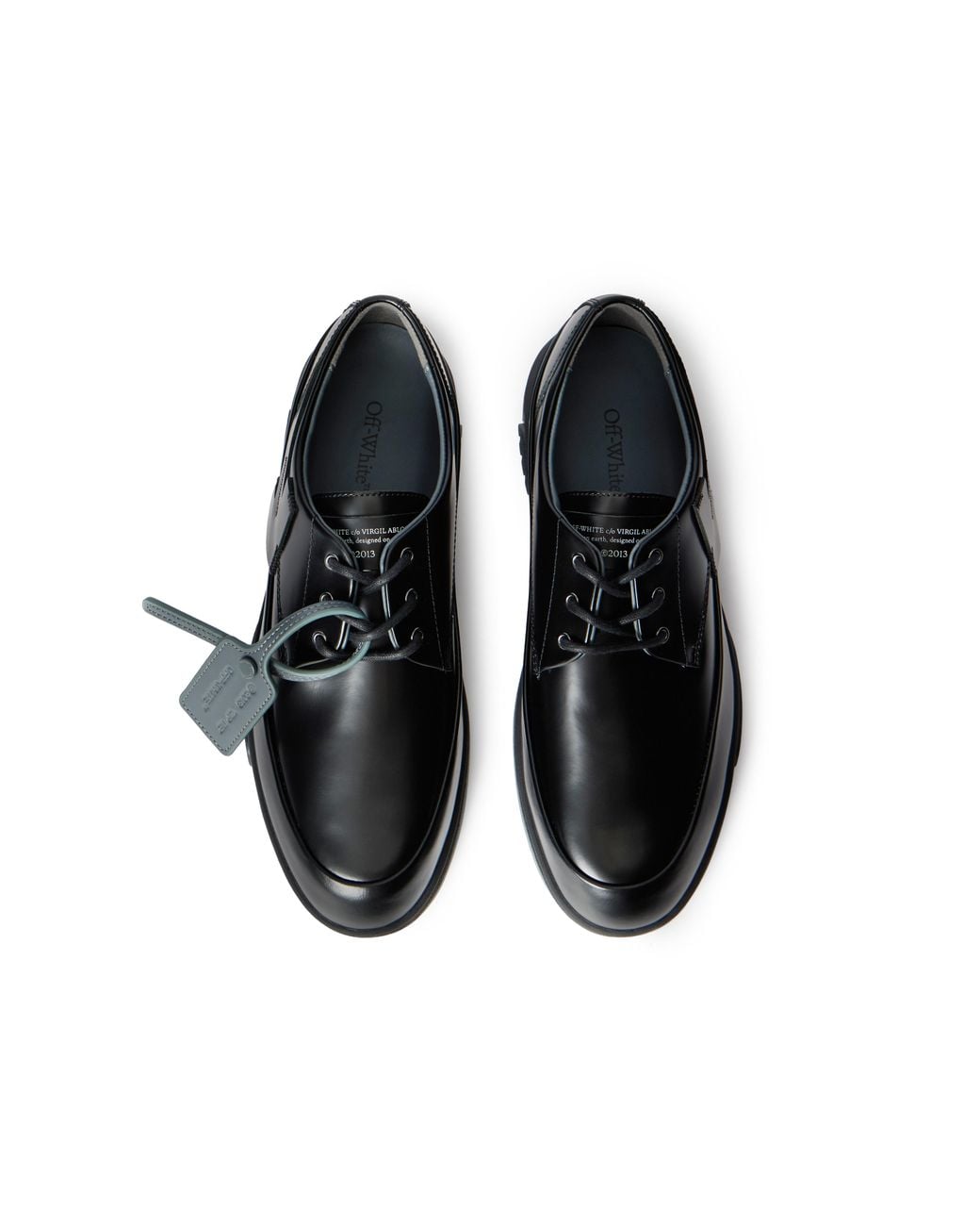 Off-White c/o Virgil Abloh Green Derby Leather Shoes for men