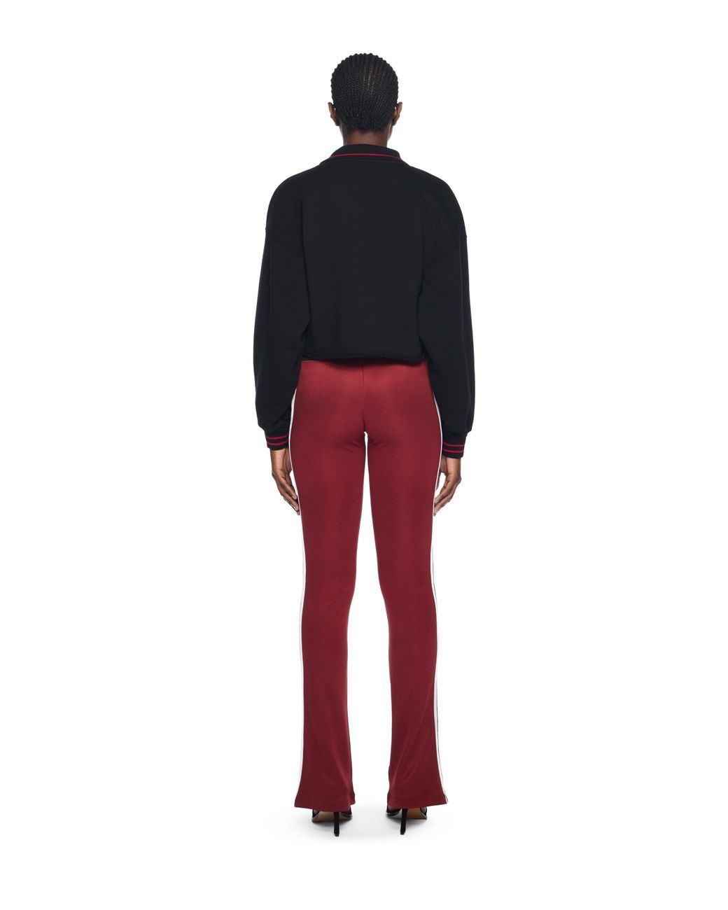 Off-White c/o Virgil Abloh Black Sporty Crop Polo Logo Sweatshirt