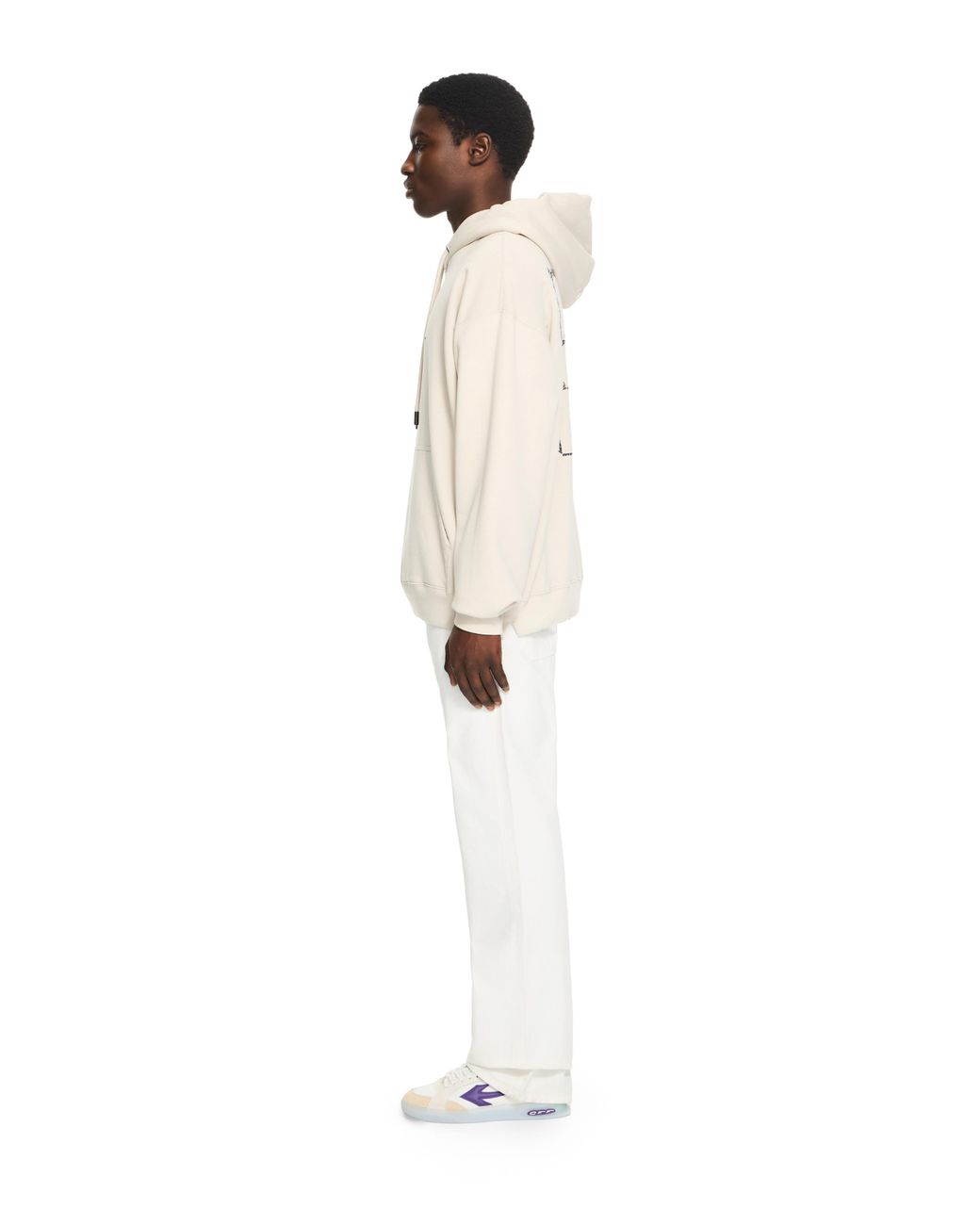 Off-White c/o Virgil Abloh White Script Arrow Diagonal Skate Hoodie for men