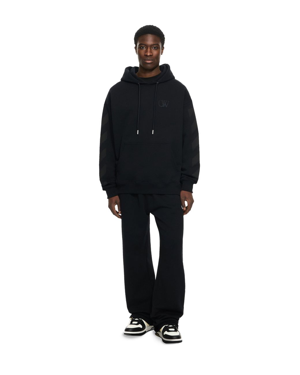 Off-White c/o Virgil Abloh Black Diagonal Skate Hoodie for men