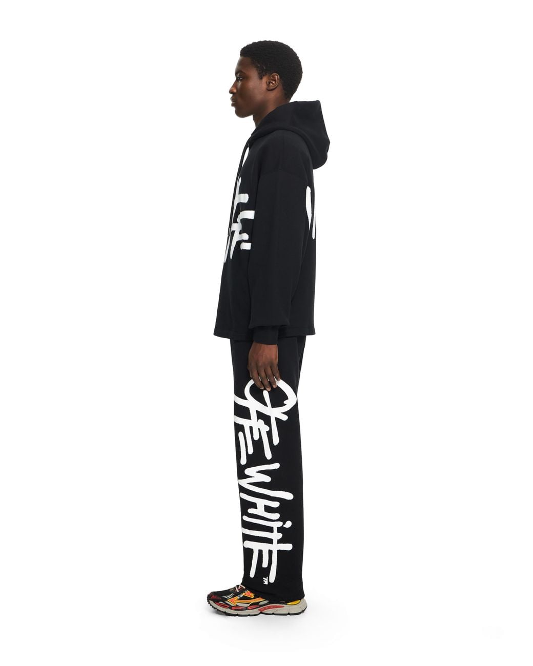 Off-White c/o Virgil Abloh Black Spray Logo Sweatpant for men