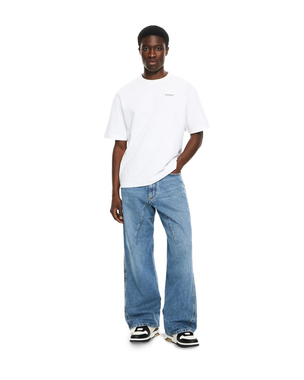 Off-White c/o Virgil Abloh Blue Half Arrow Twist Slouchy Jeans for men