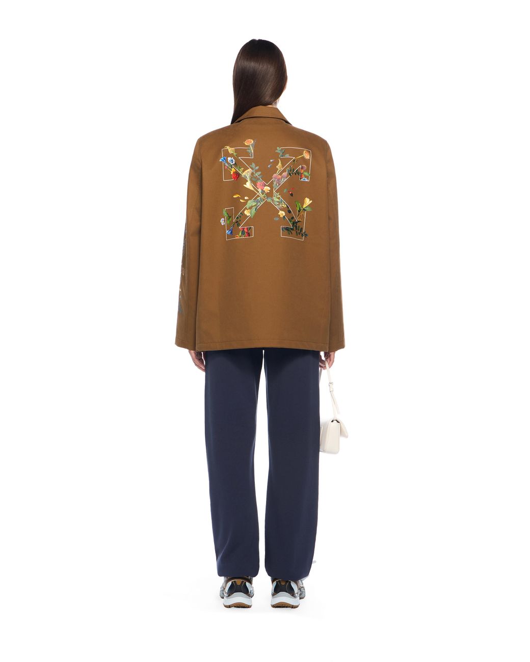 Off-White c/o Virgil Abloh Brown Arrow Flower Field Twill Jacket