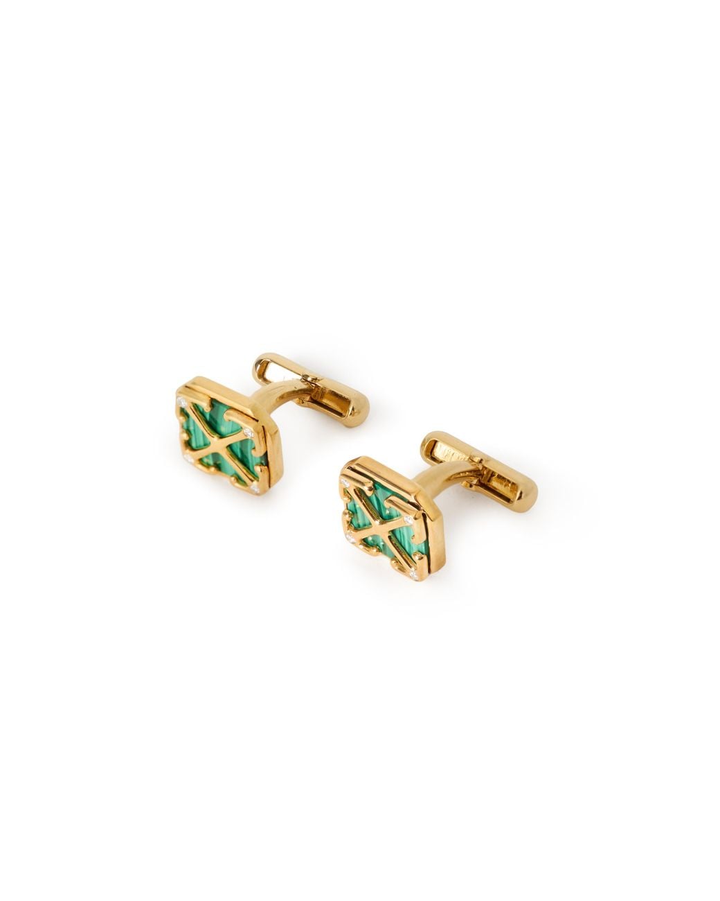 Off-White c/o Virgil Abloh Green Arrow Malachite Cufflinks for men