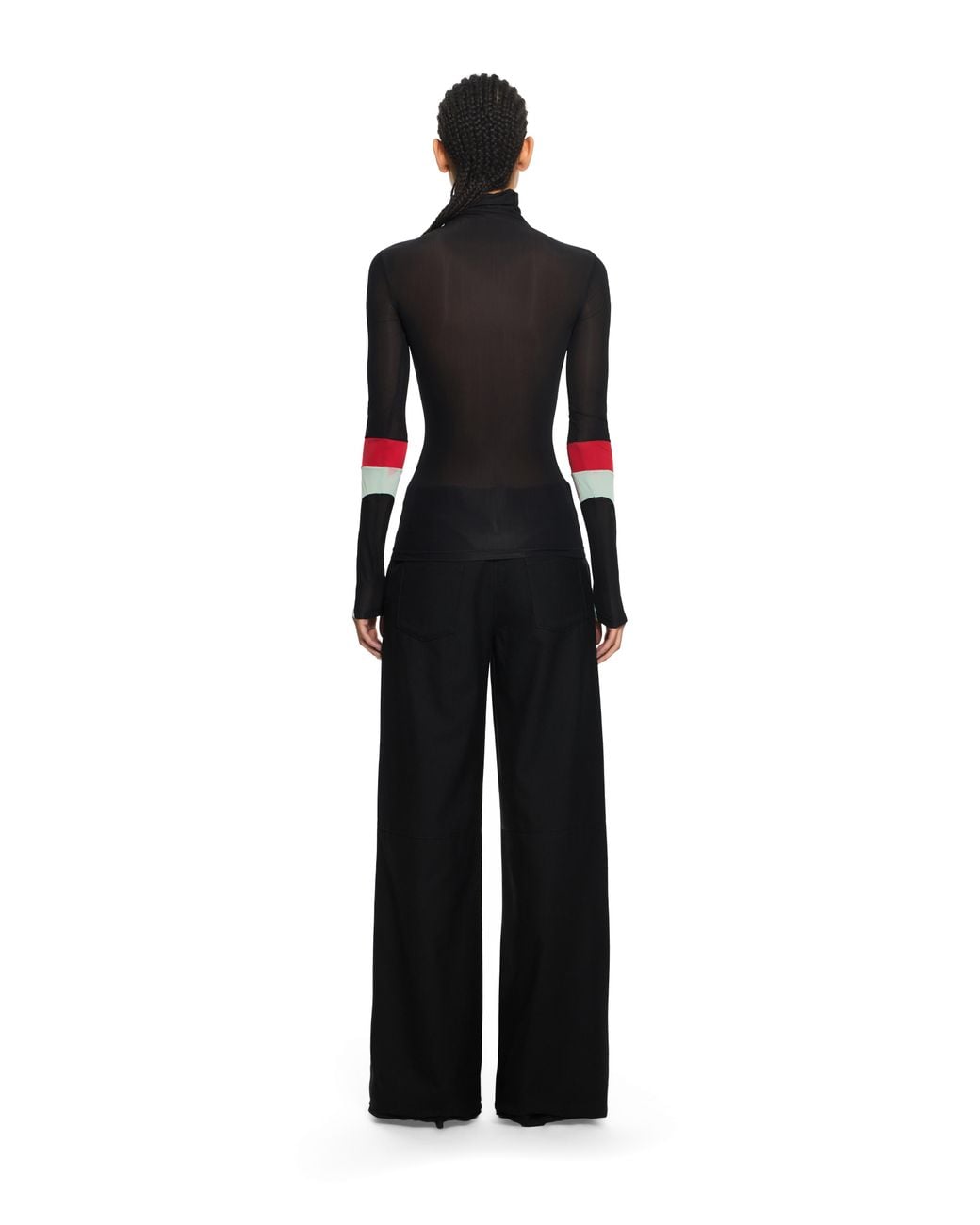 Off-White c/o Virgil Abloh Black Long-Sleeved Turtleneck With Color Insert
