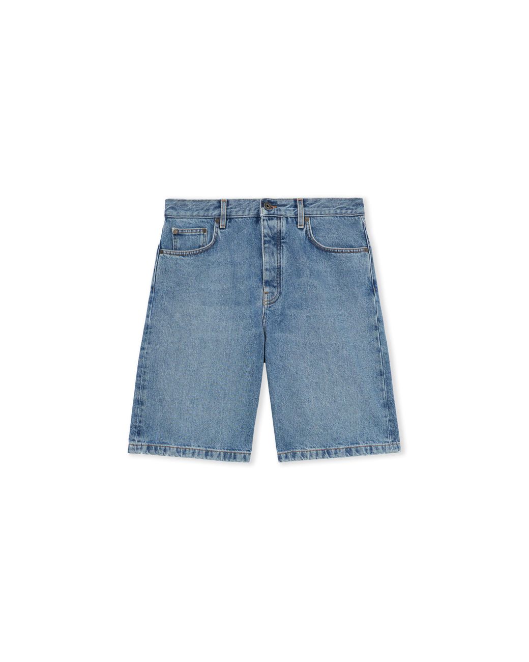 Off-White c/o Virgil Abloh Blue Half Arrow Denim Shorts for men
