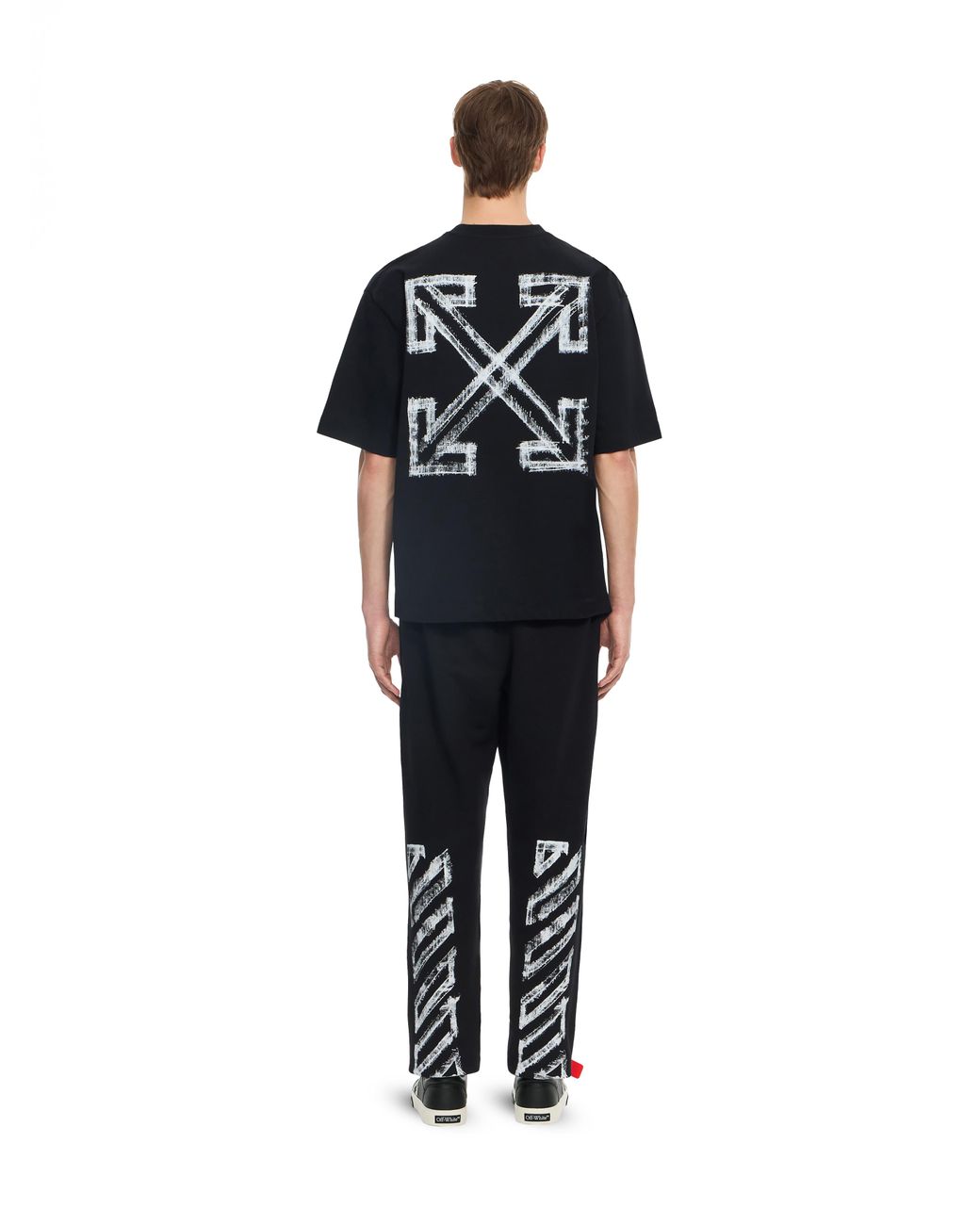 Off-White c/o Virgil Abloh Black Motion Arrow Cuffed Sweatpants for men