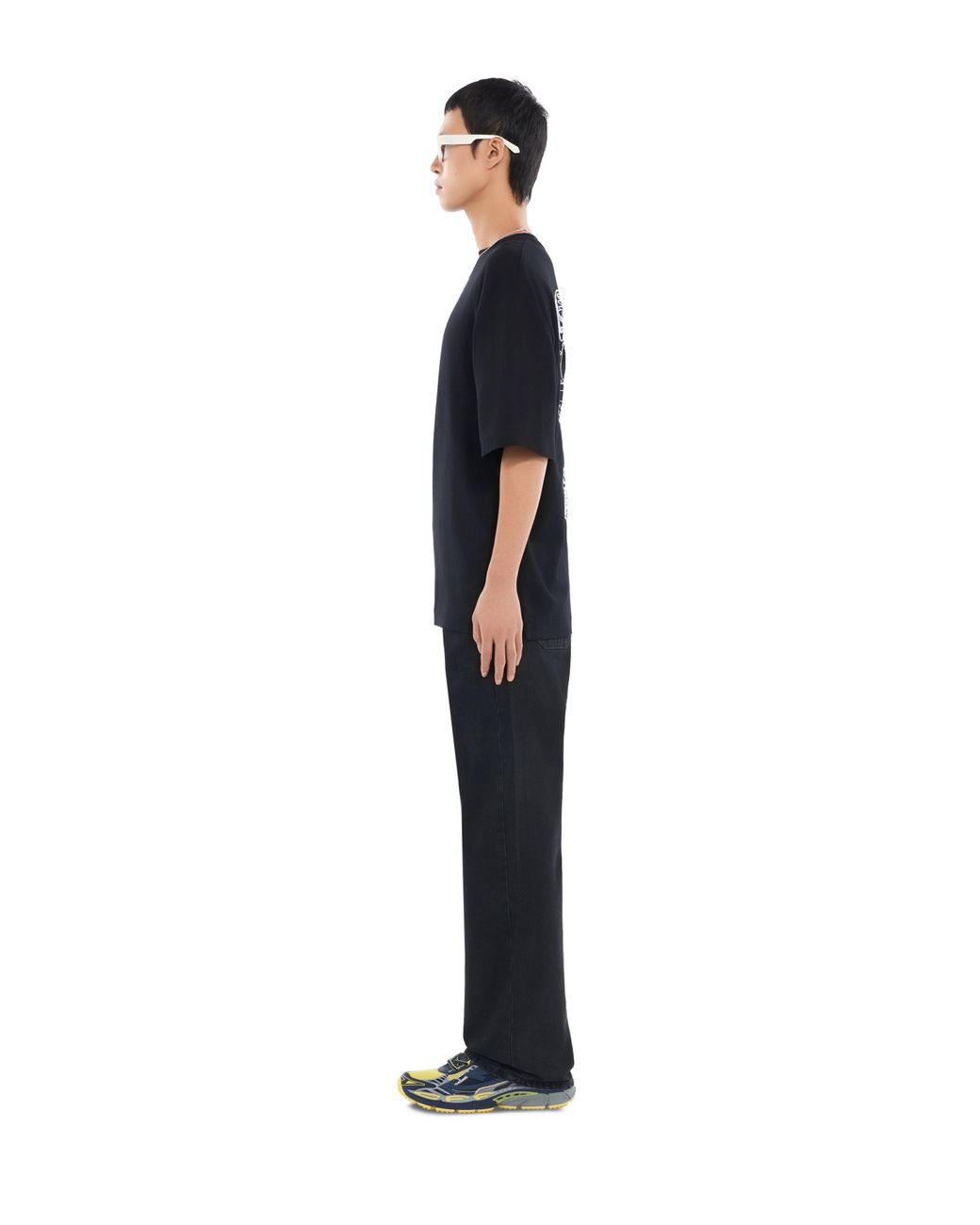 Off-White c/o Virgil Abloh Black Scribble Narciso Skate Short Sleeve T-Shirt for men