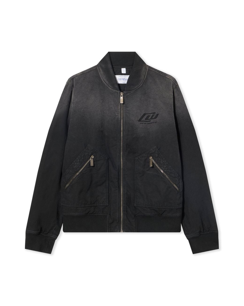 Off-White c/o Virgil Abloh Black Owr Gradient Bomber Jacket for men