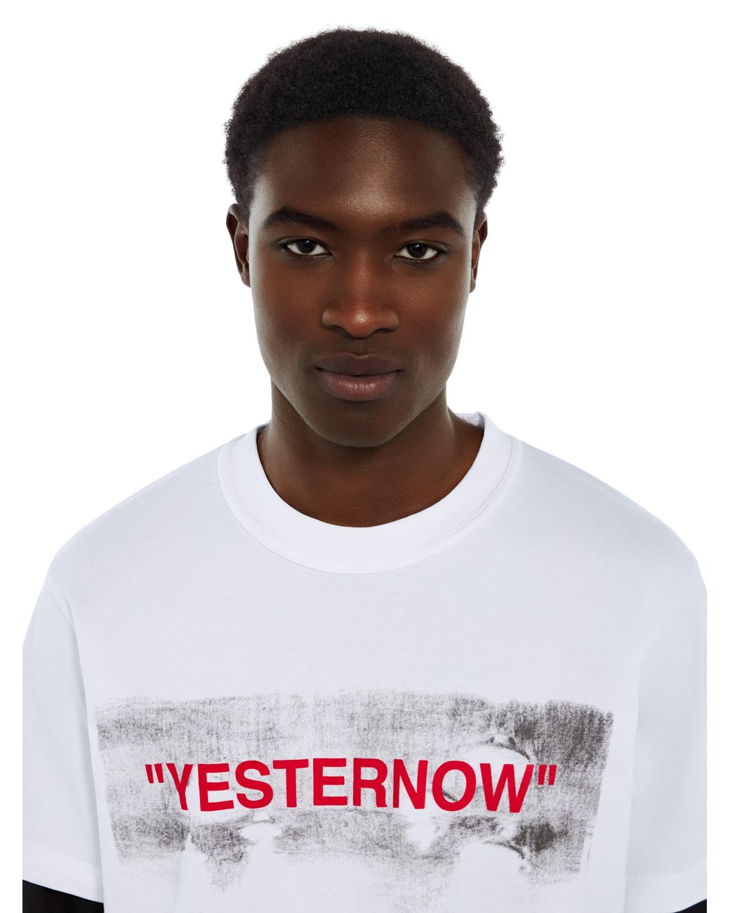 Off-White c/o Virgil Abloh White Miles Davis Yesternow Double Sleeve Regular Long Sleeve T-Shirt for men
