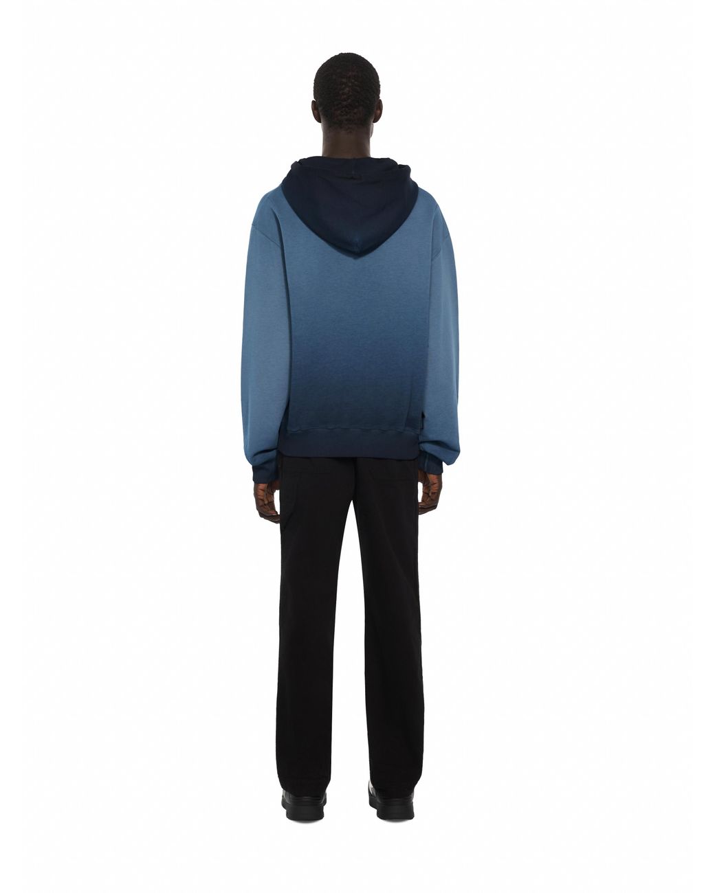 Off-White c/o Virgil Abloh Blue Ripped Narciso Regular Hoodie for men