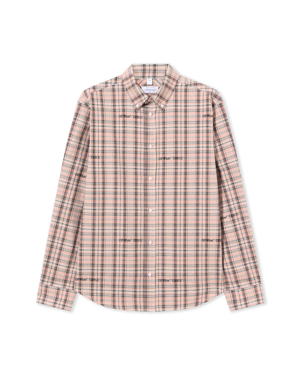 Off-White c/o Virgil Abloh Pink Marker Check Flannel Shirt for men