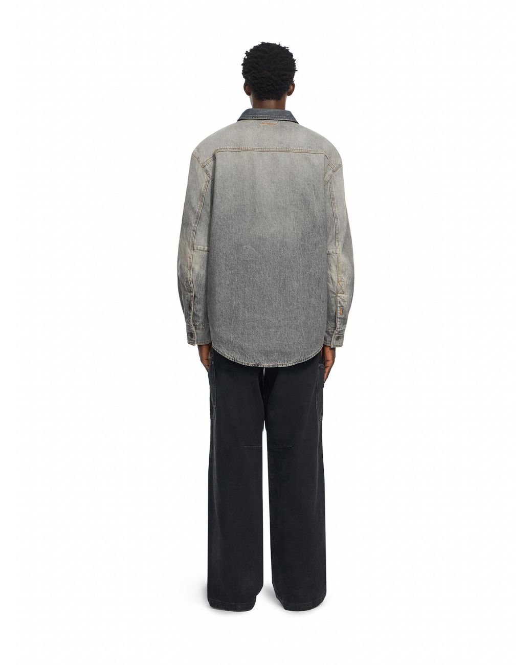 Off-White c/o Virgil Abloh Gray Bookish Workwear Denim Overshirt for men