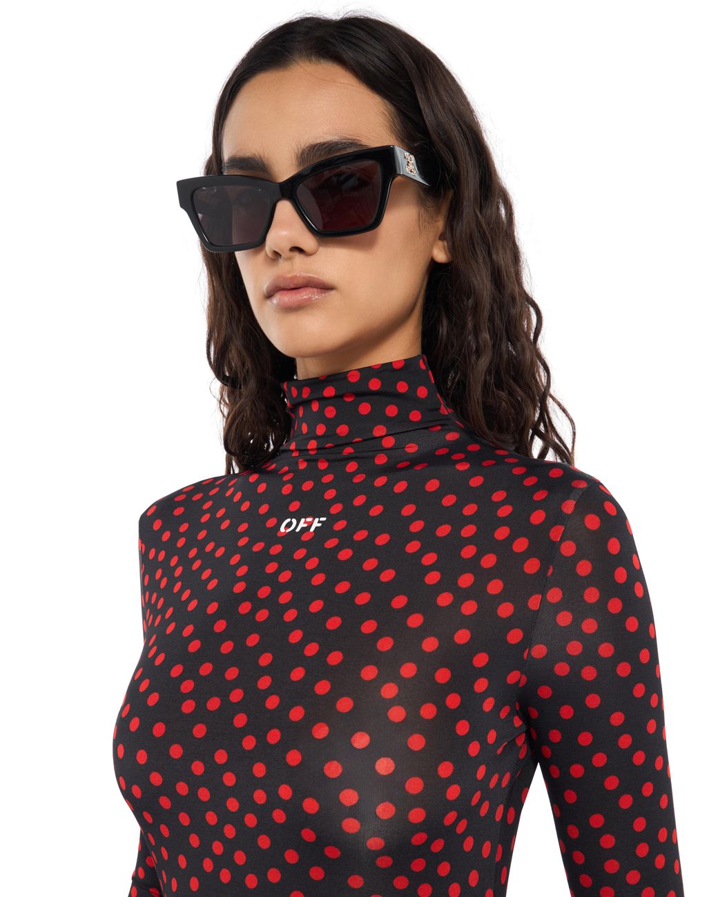 Off-White c/o Virgil Abloh Purple Off Stamp Dot Second Skin Midi Dress