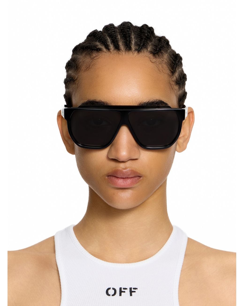 Off-White c/o Virgil Abloh Black Earth Dark Lens Sunglasses