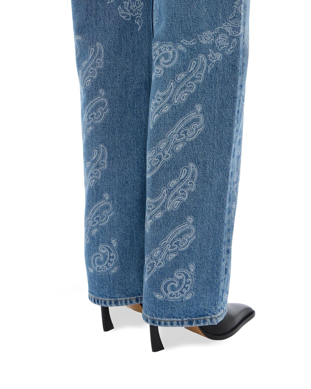 Off-White c/o Virgil Abloh Blue Paisley Susy Denim Pants