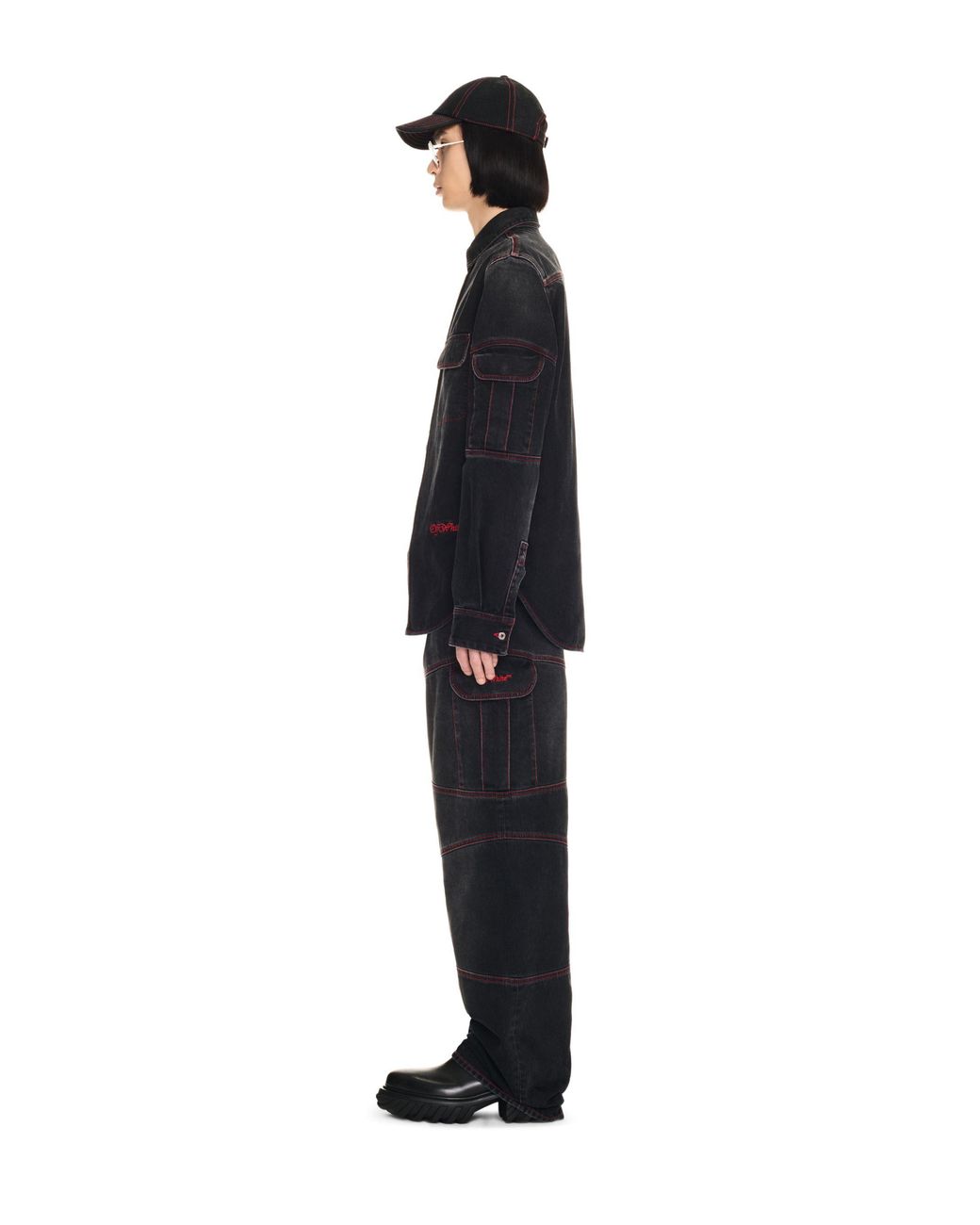 Off-White c/o Virgil Abloh Black Script Samurai Den Shirt for men