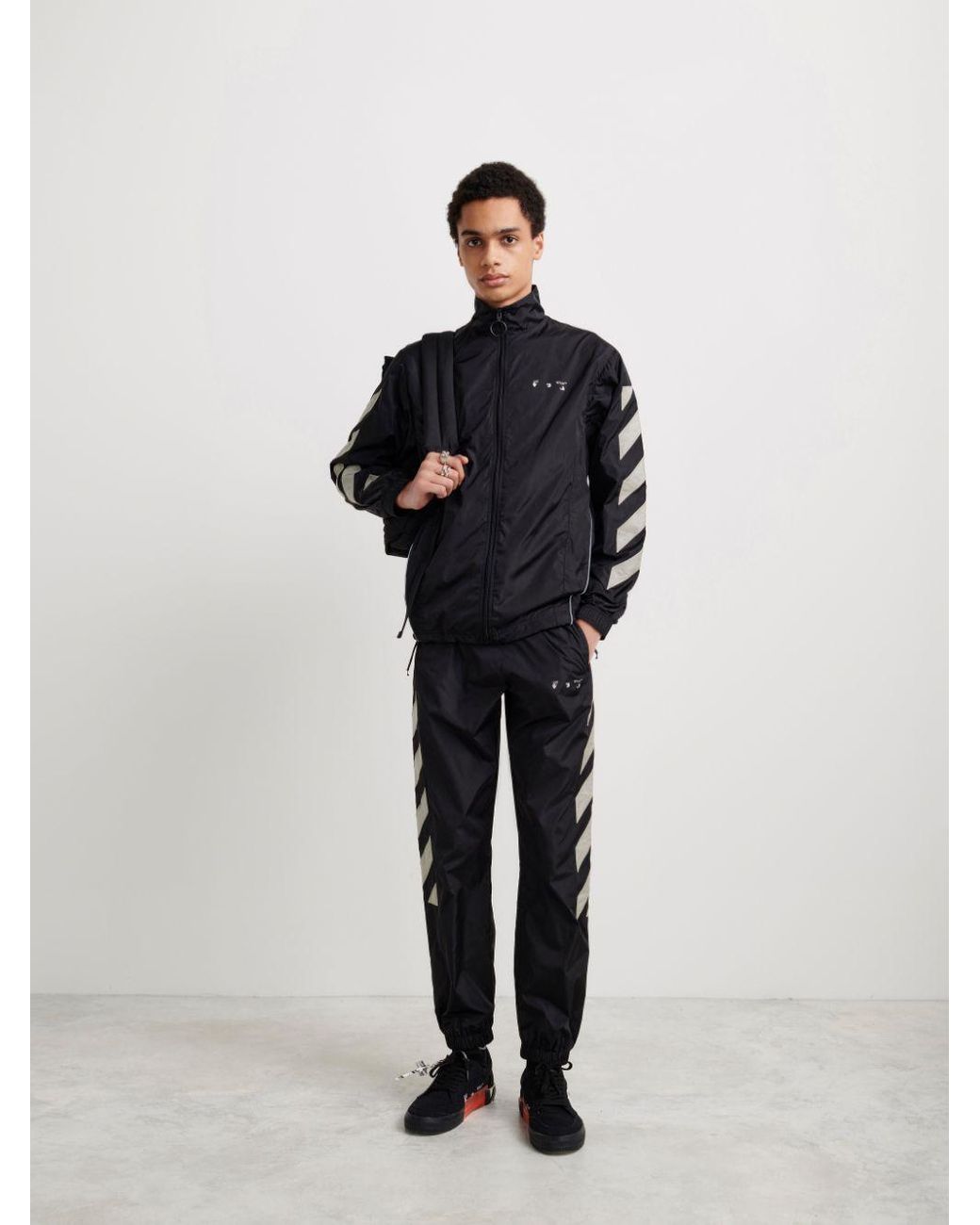 off white track top