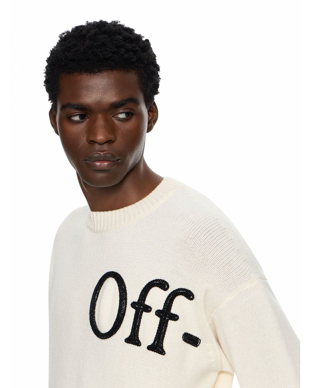 Off-White c/o Virgil Abloh White Bookish Shared Knit Crewneck for men