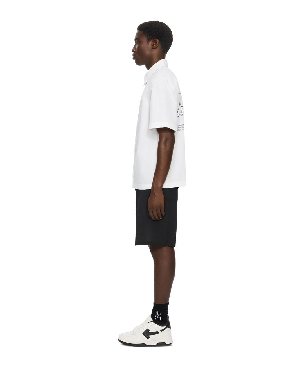 Off-White c/o Virgil Abloh White Off Line Half Arrow Poplin Slim Bowling Shirt for men