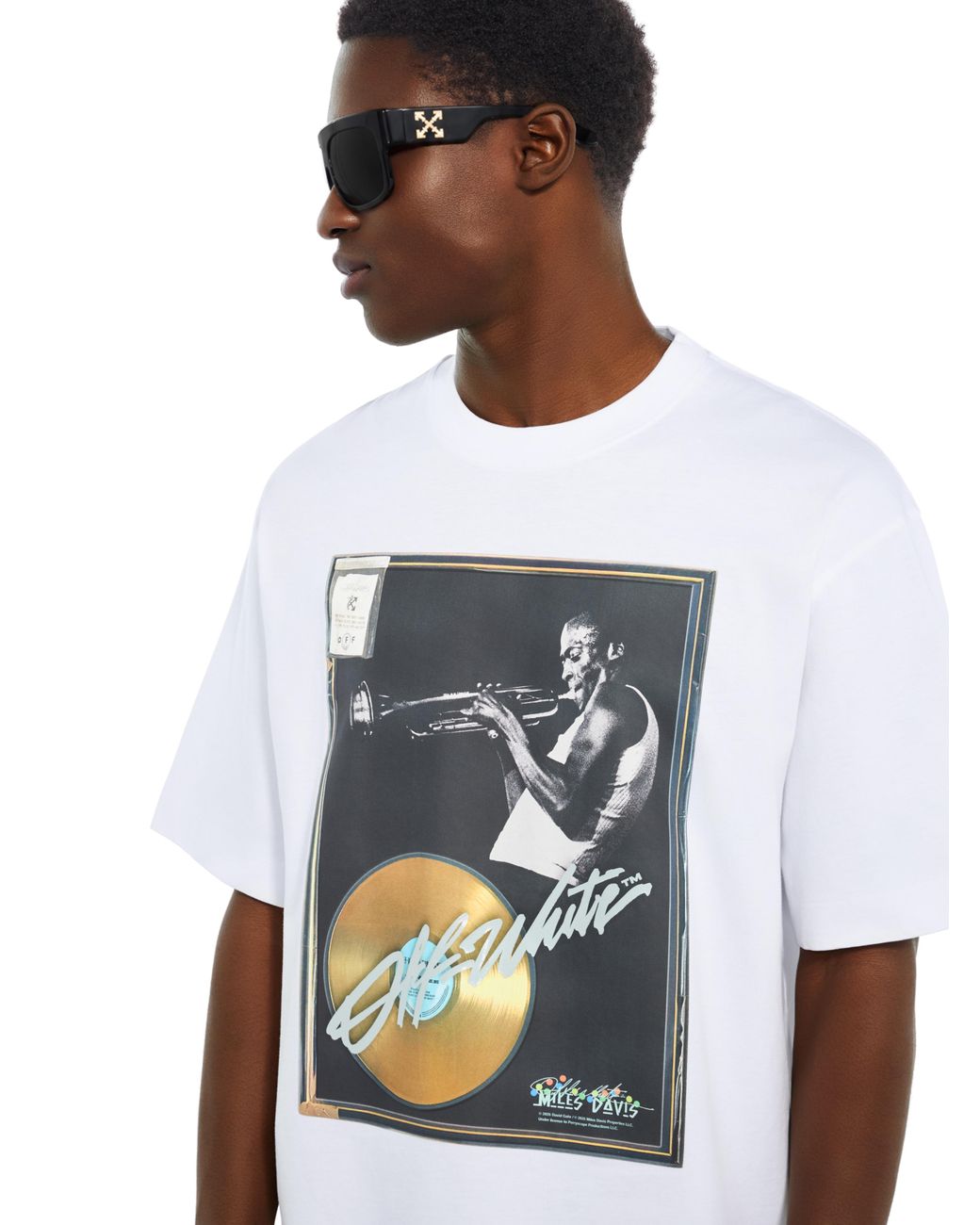 Off-White c/o Virgil Abloh White Miles Davis Certified Skate T-Shirt for men