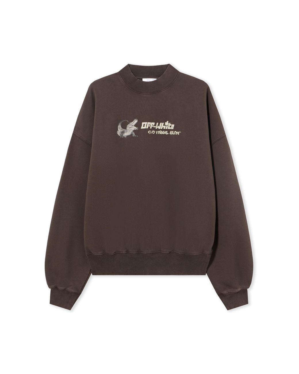Off-White c/o Virgil Abloh Brown Wht Croco Sweatshirt for men