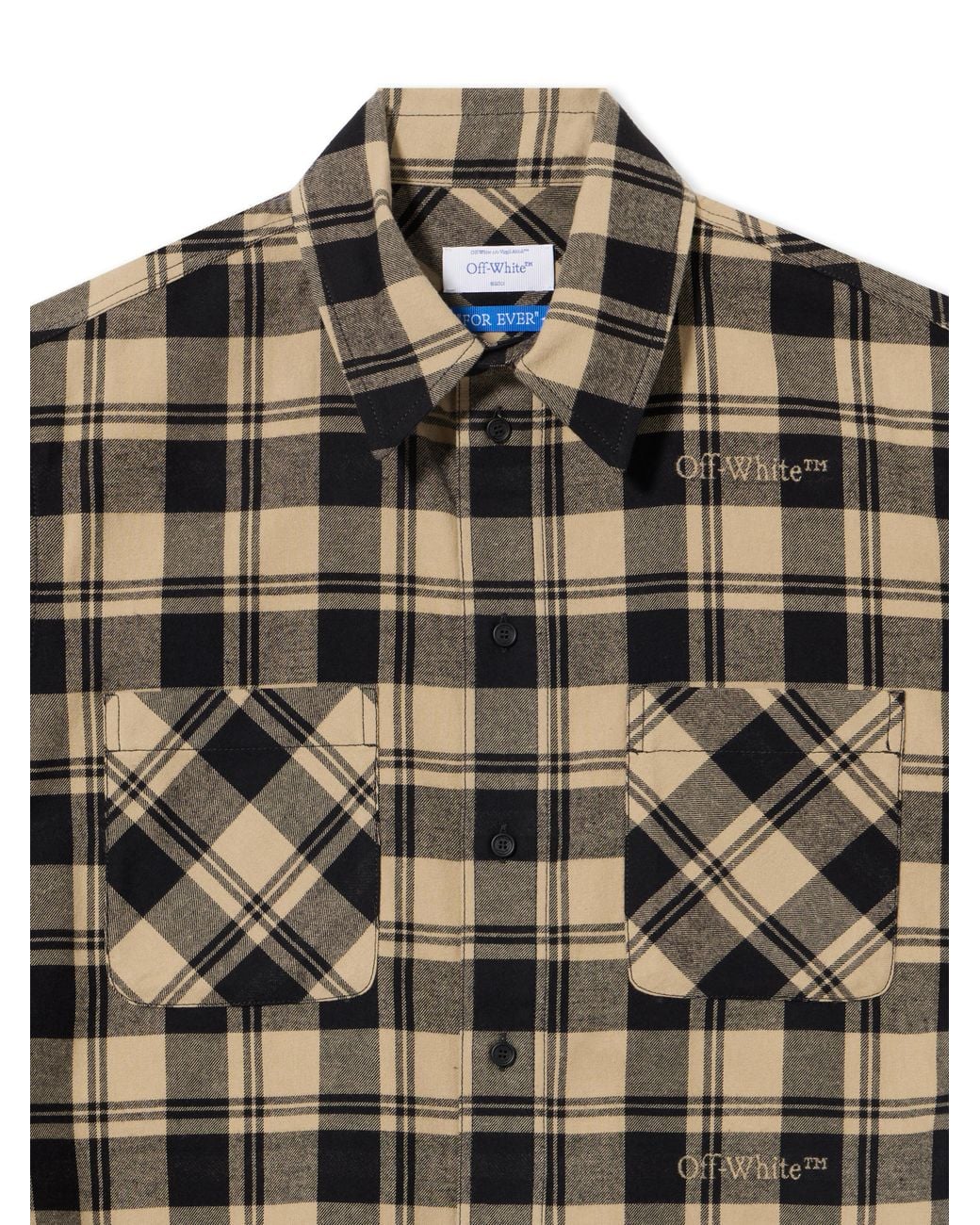 Off-White c/o Virgil Abloh Green Check Flann Shirt for men
