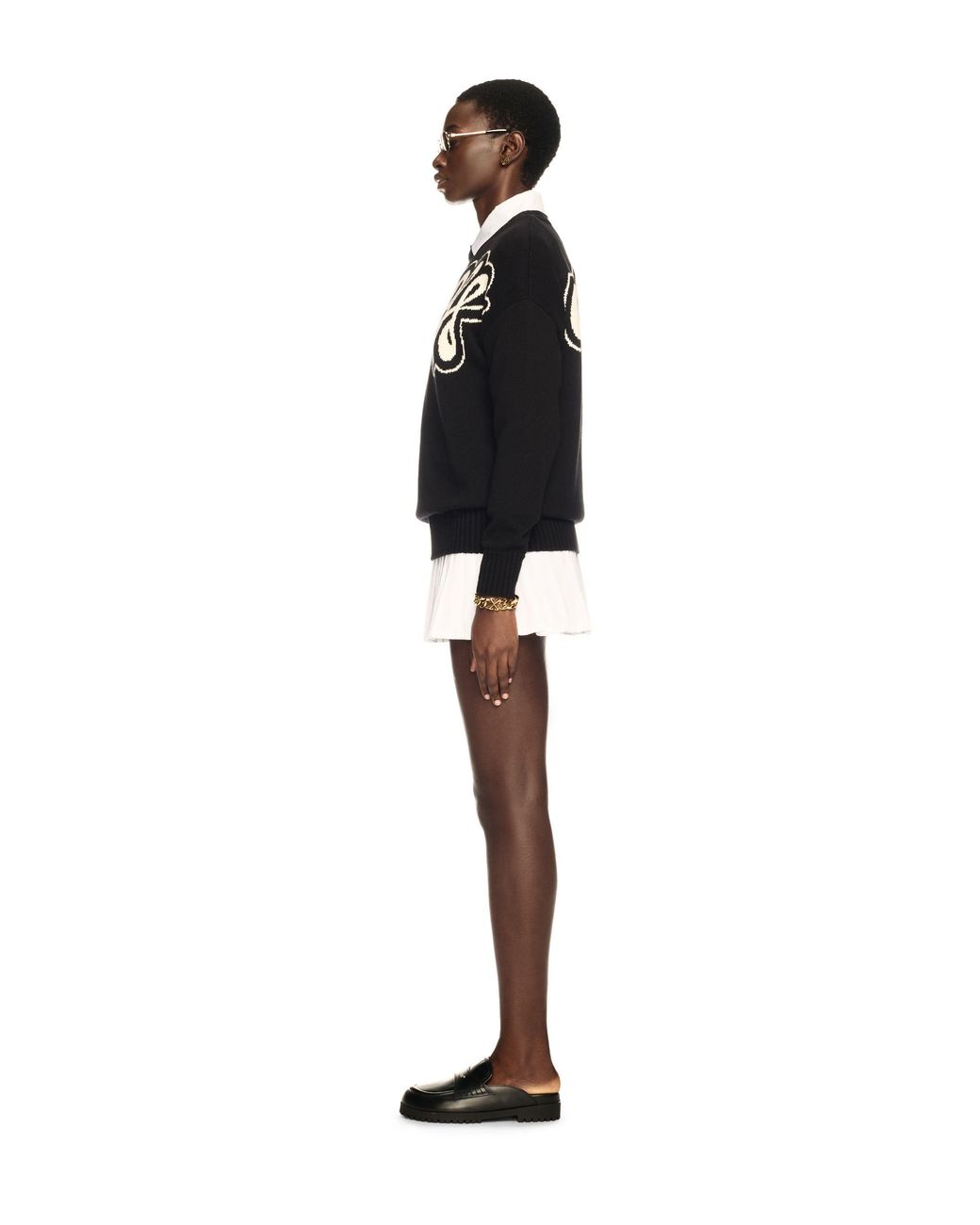 Off-White c/o Virgil Abloh Black Cotton Cashmere Script Sweater