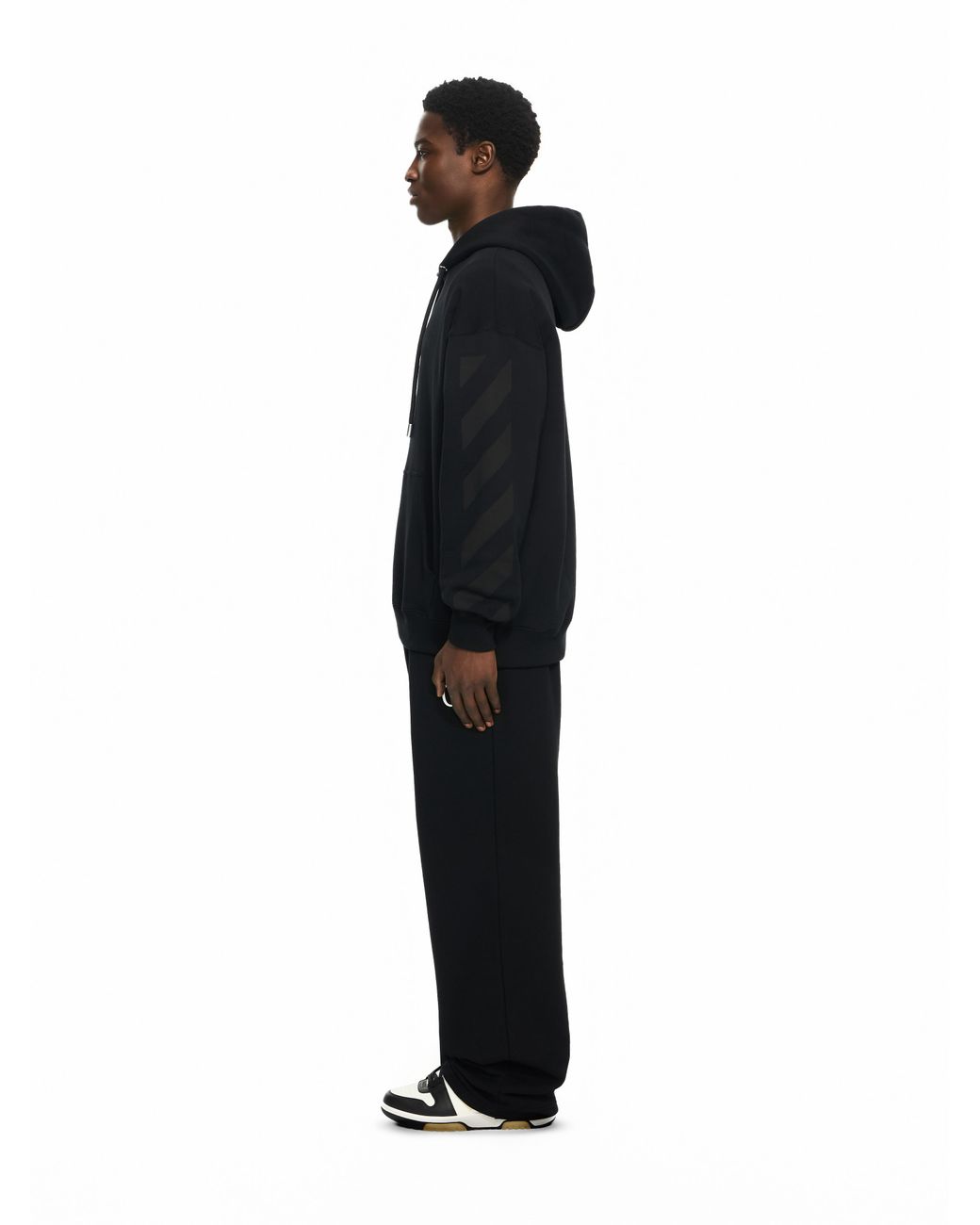 Off-White c/o Virgil Abloh Black Diagonal Skate Hoodie for men