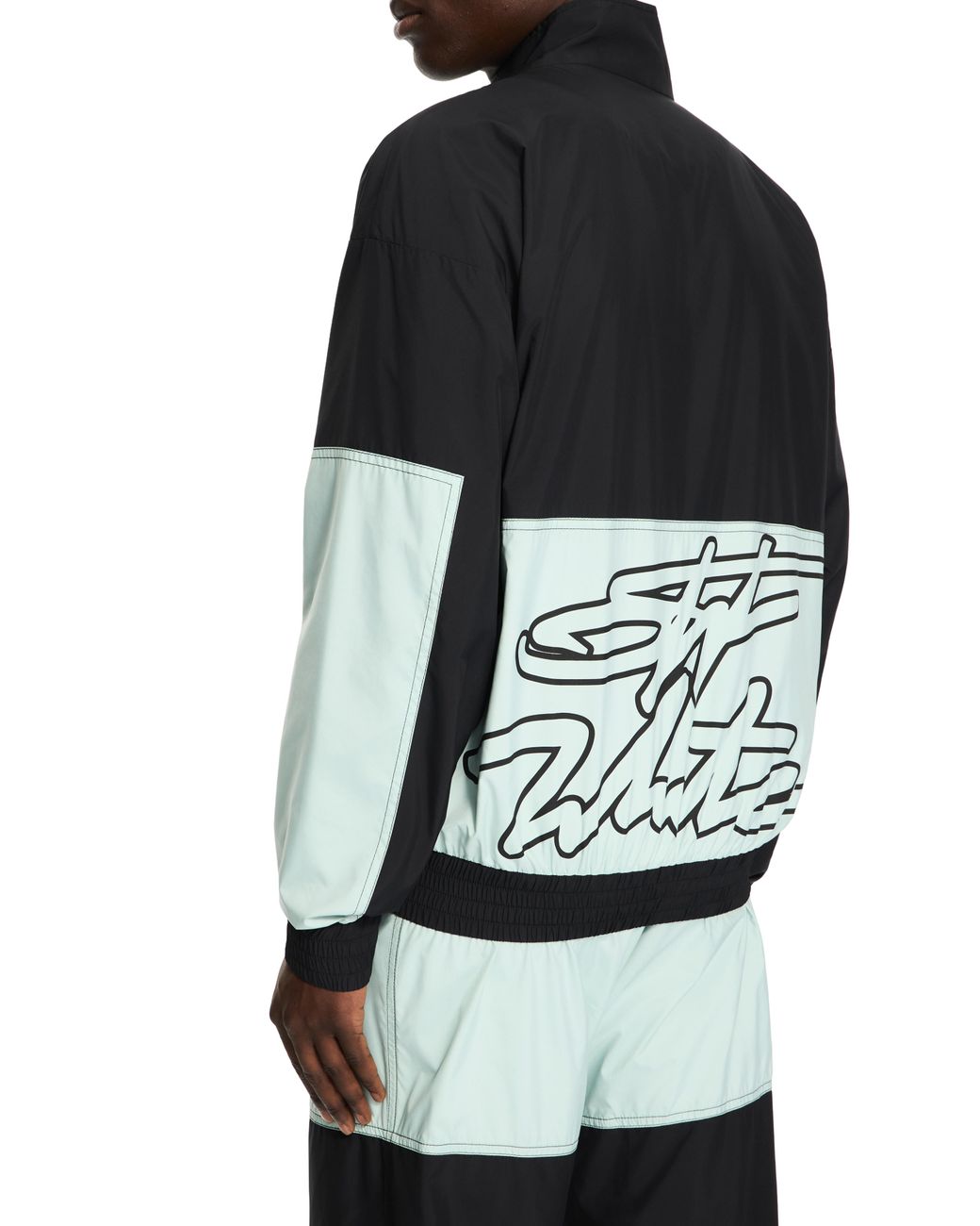 Off-White c/o Virgil Abloh Blue Marker Nylon Relaxed Tracktop for men