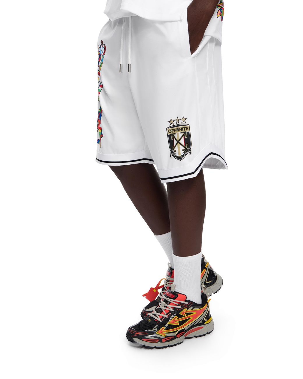 Off-White c/o Virgil Abloh White Soccer '26 Tech Shorts for men