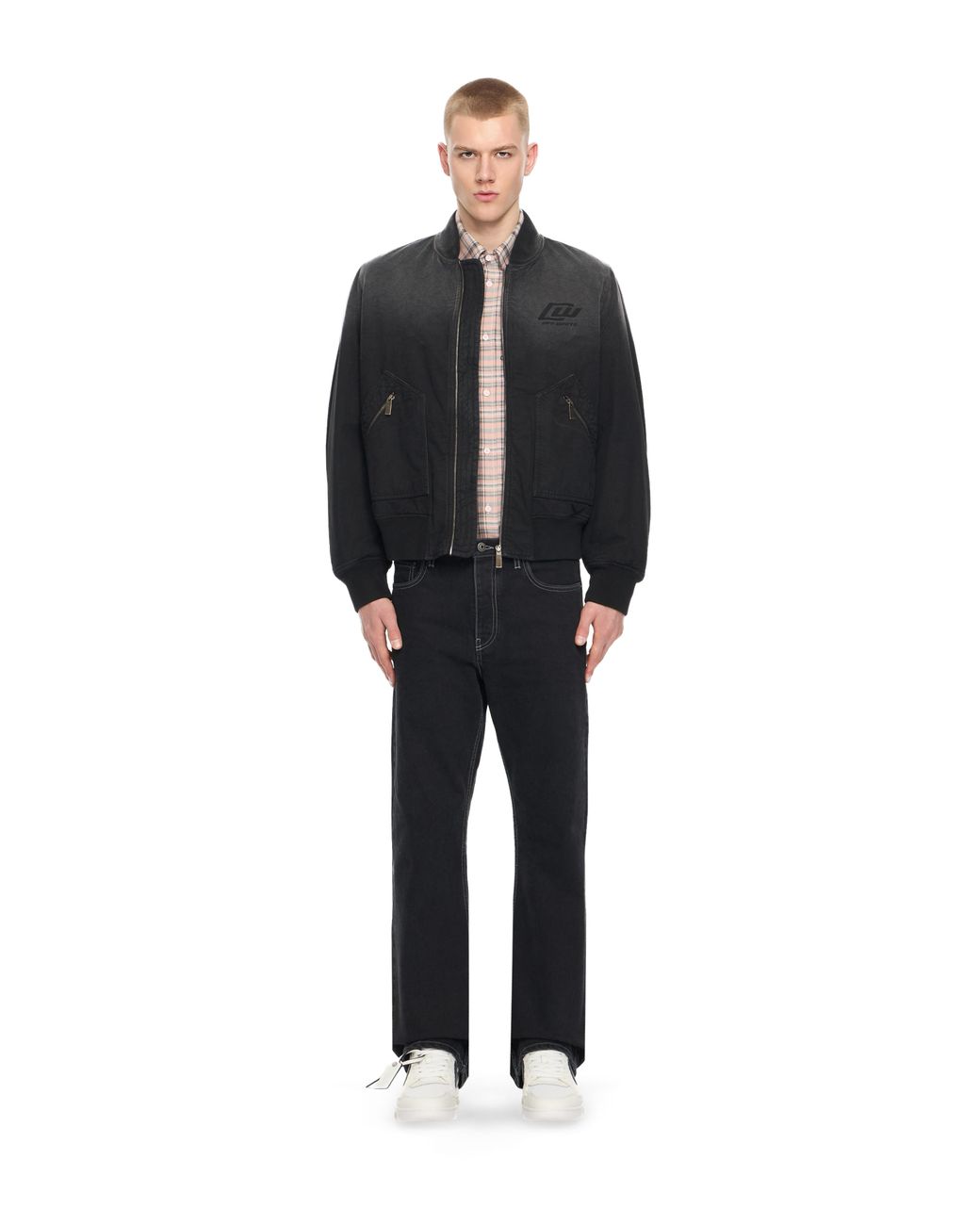 Off-White c/o Virgil Abloh Black Owr Gradient Bomber Jacket for men