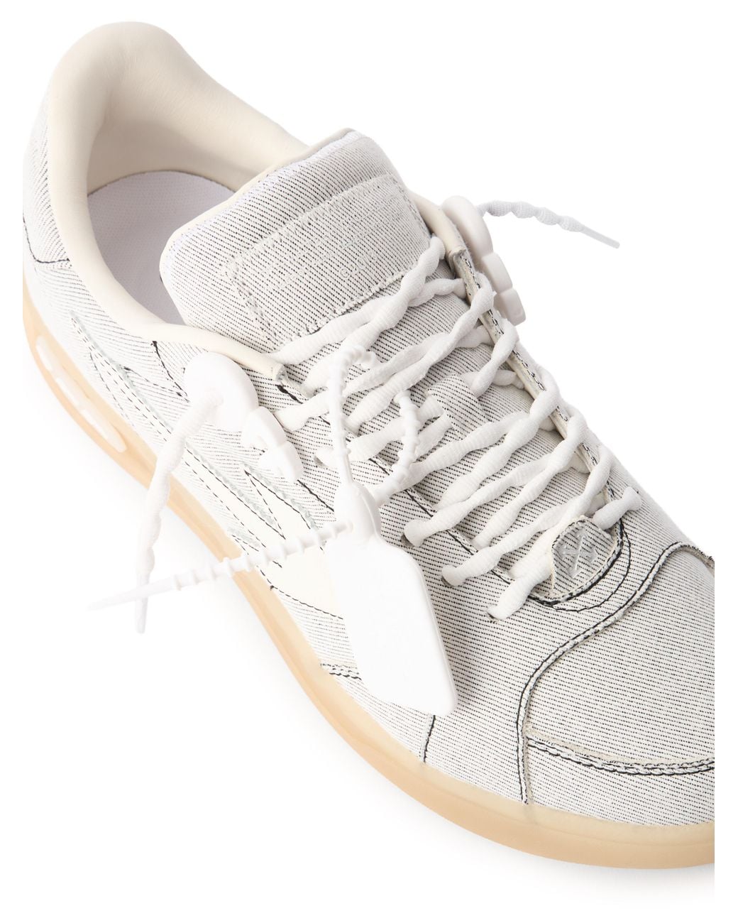 Off-White c/o Virgil Abloh White End Of Play Denim Sneakers for men