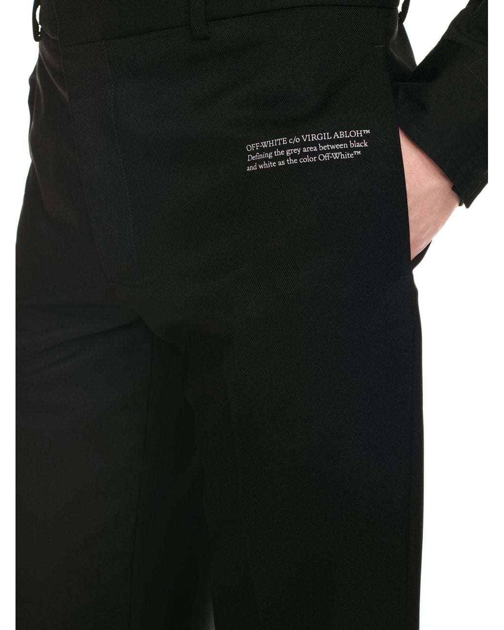 Off-White c/o Virgil Abloh Black Corp Drill Slim Pants for men