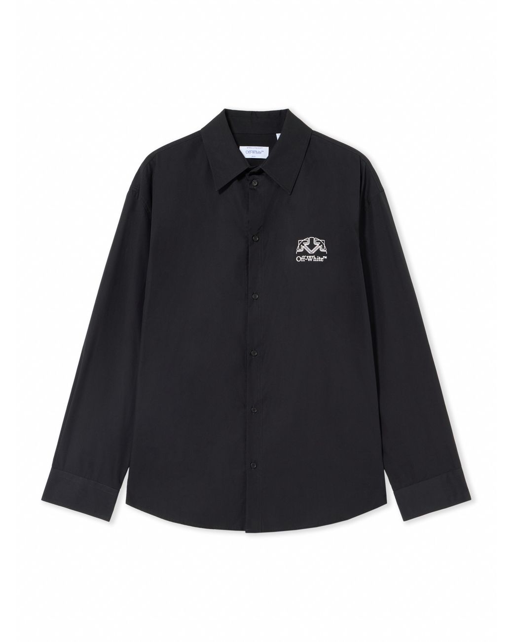 Off-White c/o Virgil Abloh Black Off Line Half Arrow Poplin Overshirt for men