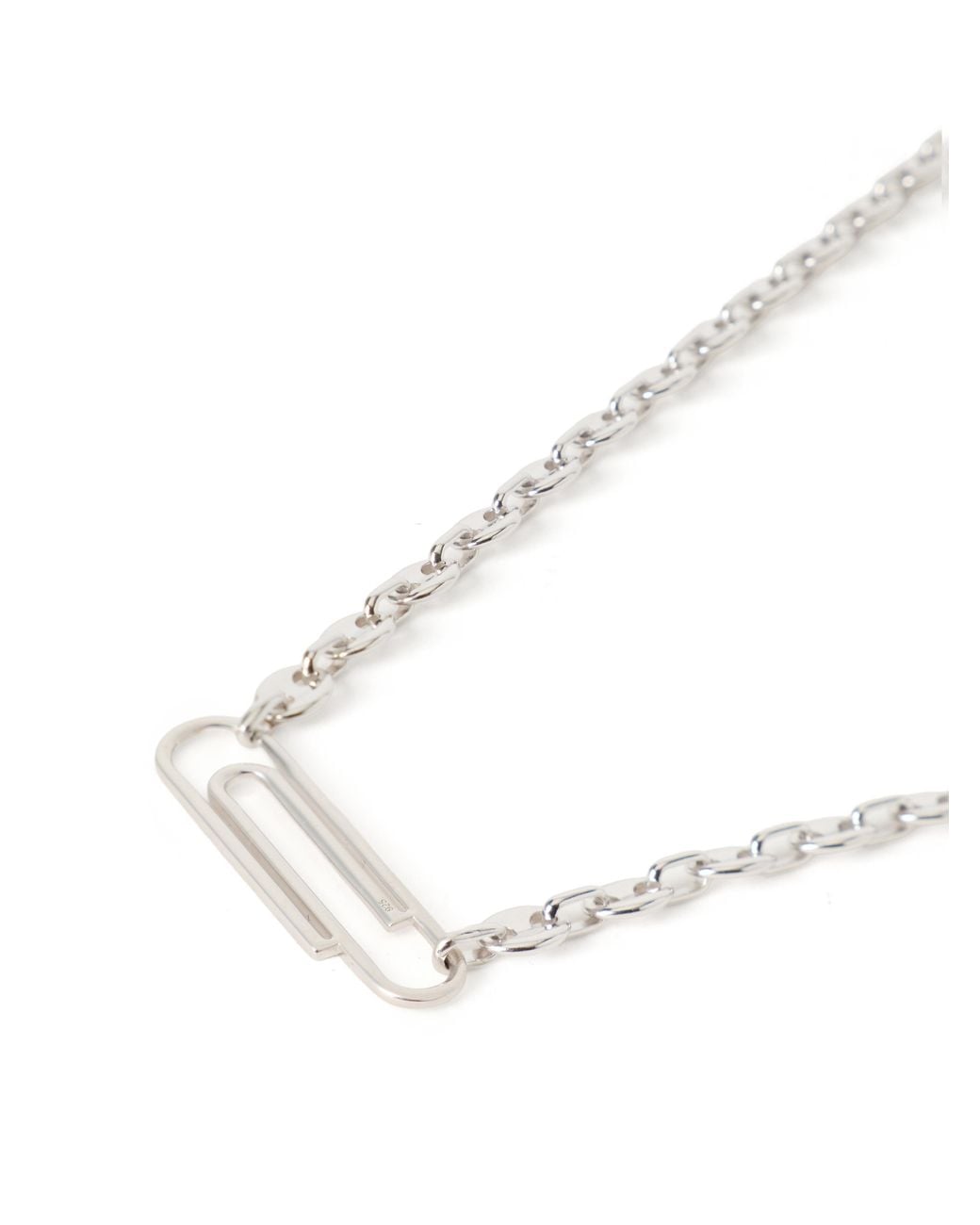 Off-White c/o Virgil Abloh Blue Paperclip Chain Necklace
