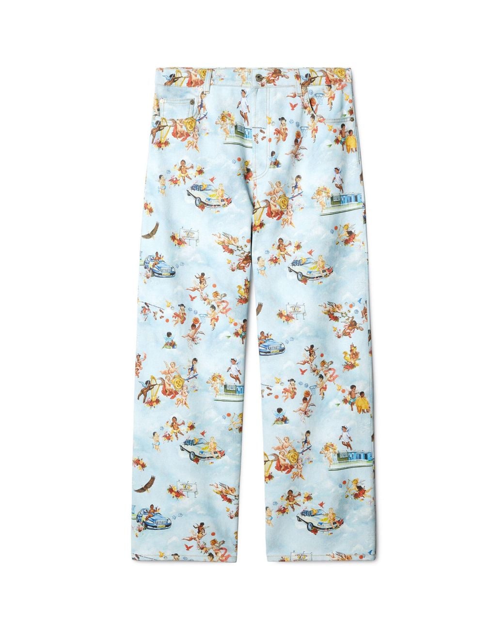 Off-White c/o Virgil Abloh White Fresco Print Straight Jeans for men