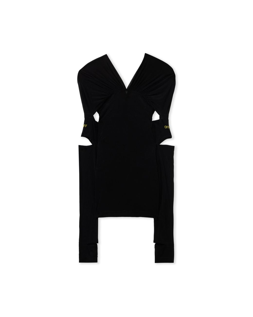 Off-White c/o Virgil Abloh Black Light Jersey Cross Collar Top