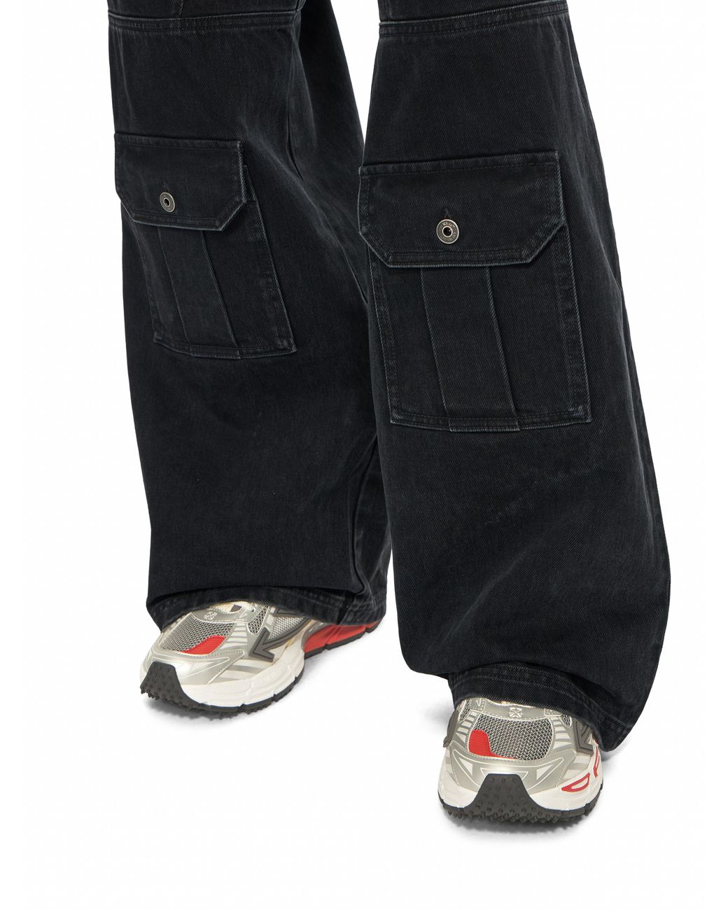 Off-White c/o Virgil Abloh Black Half Arrow Cargo Jeans for men