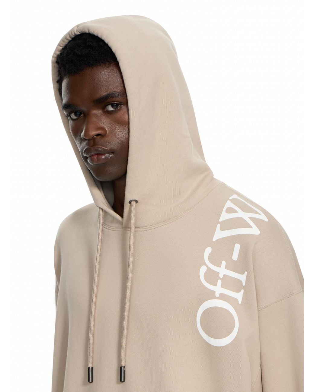 Off-White c/o Virgil Abloh Natural Vertical Bookish Skate Hoodie for men