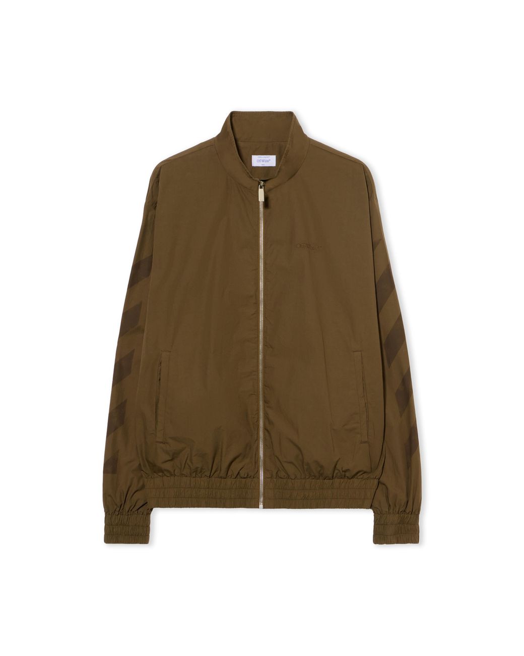 Off-White c/o Virgil Abloh Green Diagonal Cotton Tracktop for men