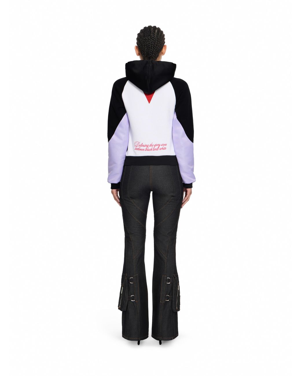 Off-White c/o Virgil Abloh Red Double Eagle Color Block Hoodie