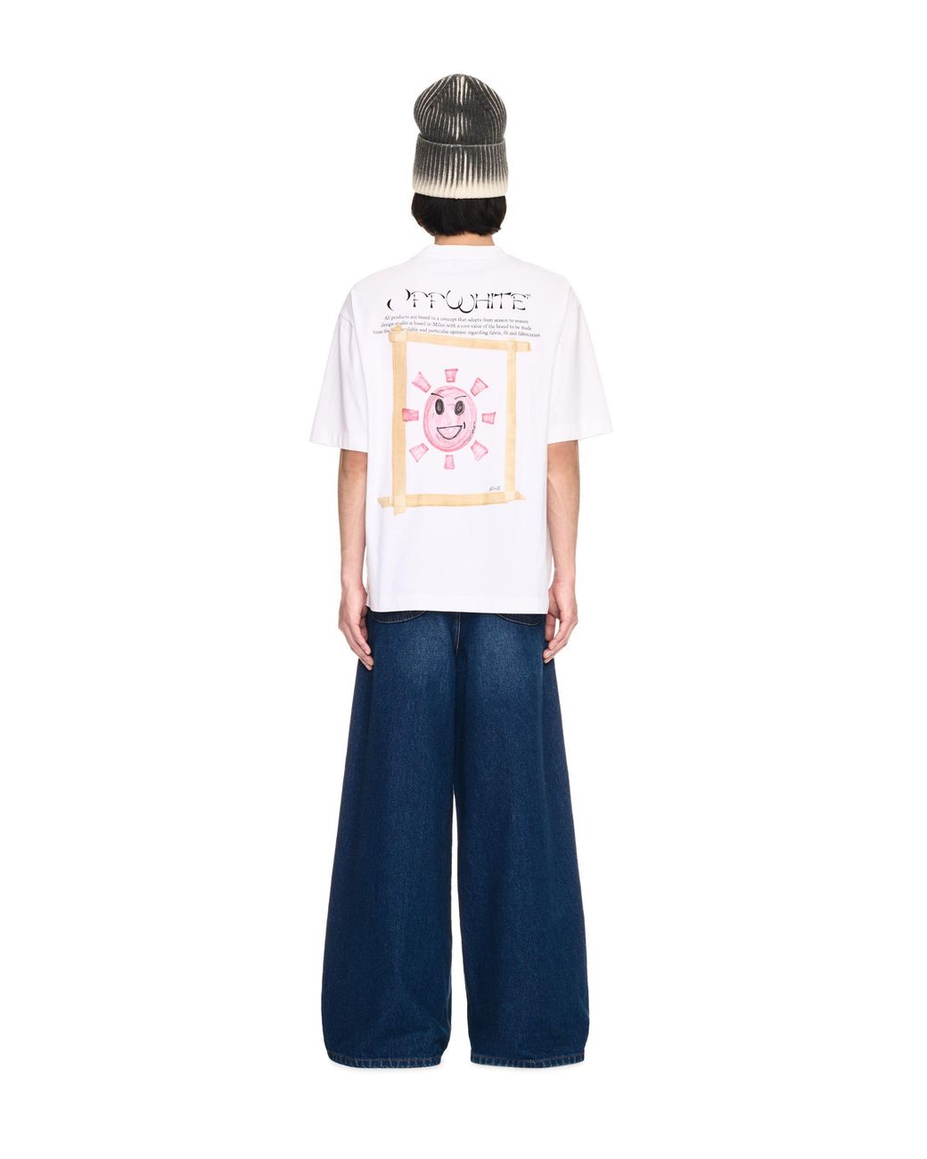 Off-White c/o Virgil Abloh Blue Script Wide Jeans for men
