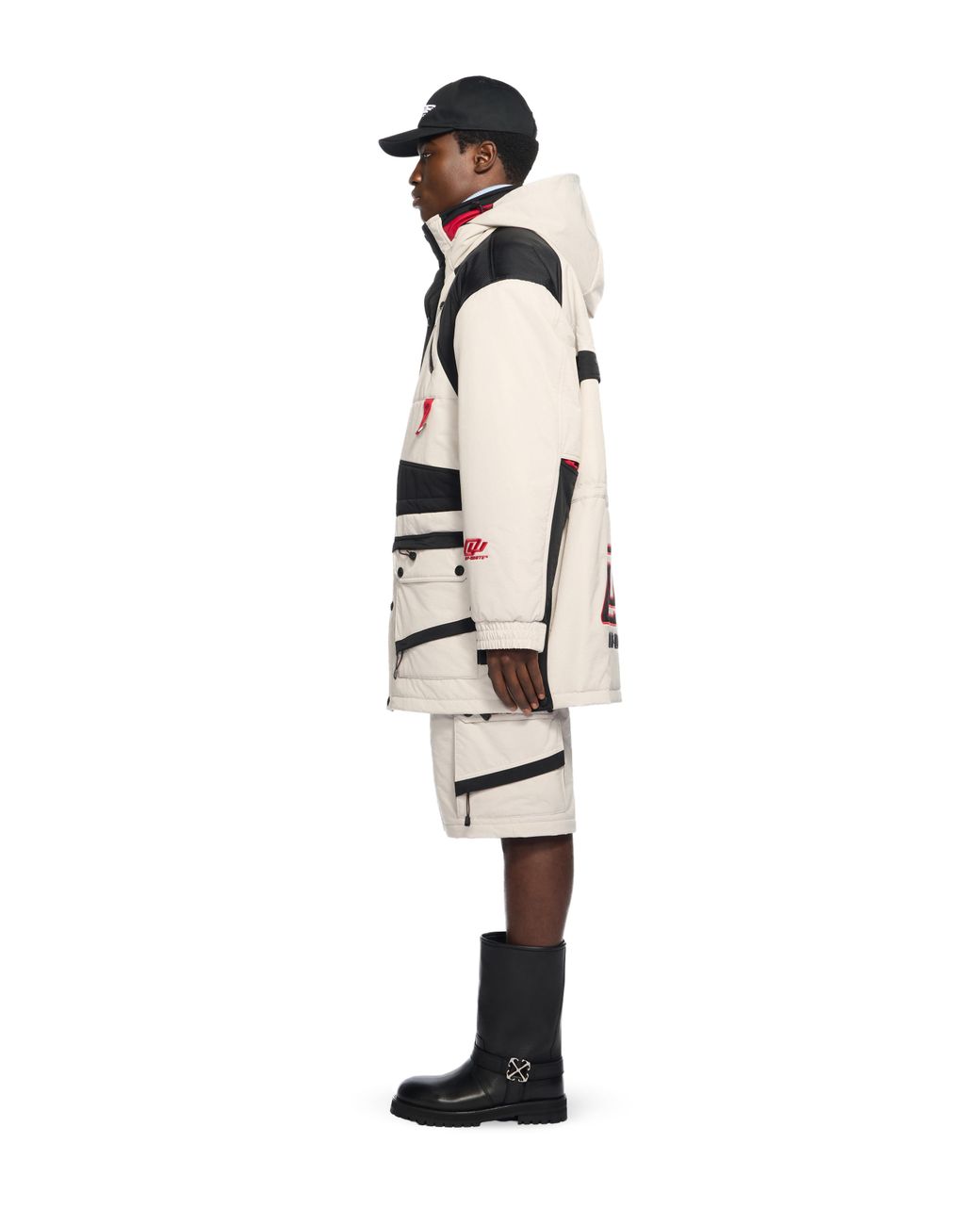 Off-White c/o Virgil Abloh White Sporty Color Block Parka for men
